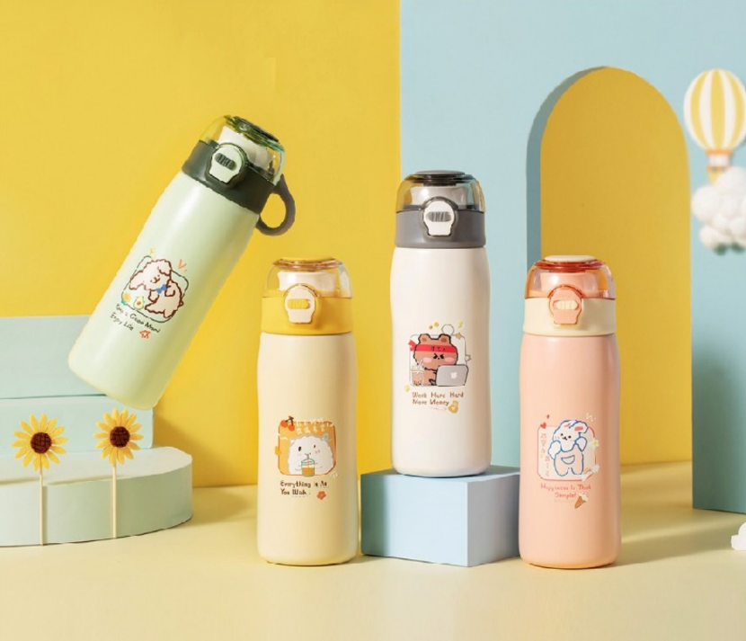 Water Bottle 380 ML Hot and Cold Stainless Steel Thermos Insulated Bottle BPA-Free (FQ-4125-2)