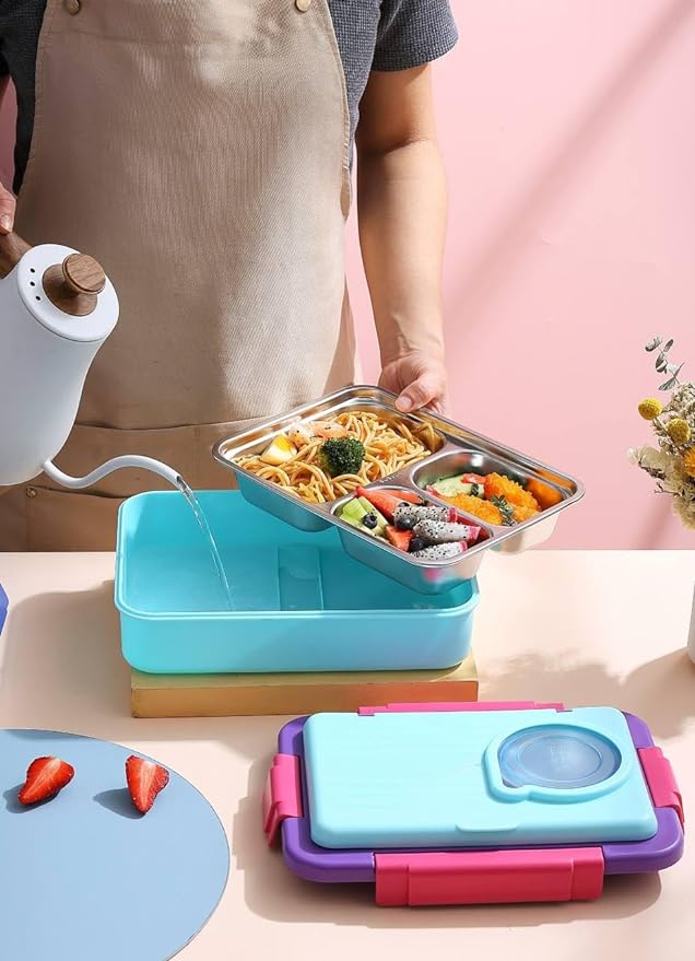 3 Compartment with 1 bowl Lunch Boxes
