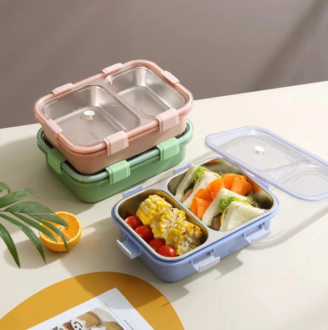 Double Compartment Stainless Steel Lunch Boxes