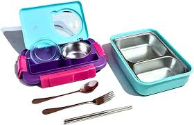 Double Compartment with 1 bowl Lunch Boxes