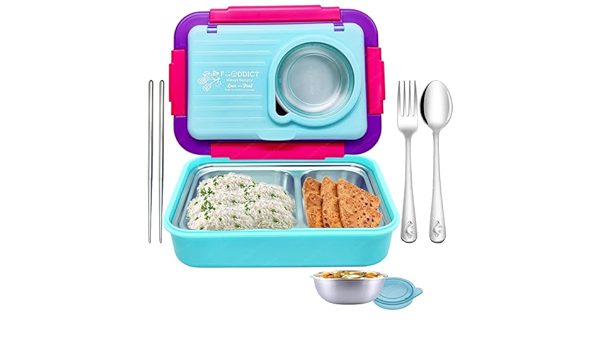 Double Compartment with 1 bowl Lunch Boxes